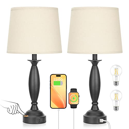 Bedroom Lamps for Nightstand (2 Count)