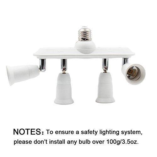 Light Socket Splitter 4 Way Adapter
