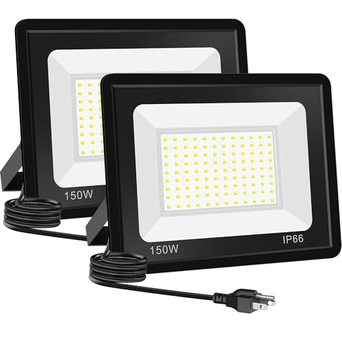2Pack 150W Flood Light Outdoor (2 Count)