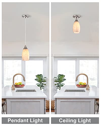 Milk Mini Glass Pendant Lights (3 Count)