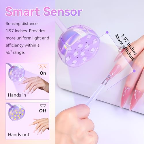 Cordless Gooseneck UV Nail Lamp for Gel