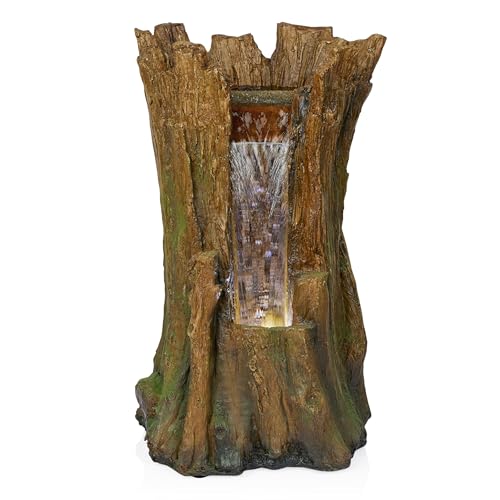 TZL294 Outdoor Tree Trunk Floor Fountain with Cool White LED Lights