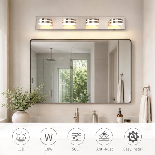 Brushed Nickel Vanity Lights for Bathroom 4