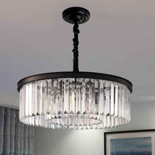 Crystal Chandeliers Modern Contemporary Ceiling Lights Fixtures Pendant Lighting Dining Room Living Room Chandelier D21.6 H7.1