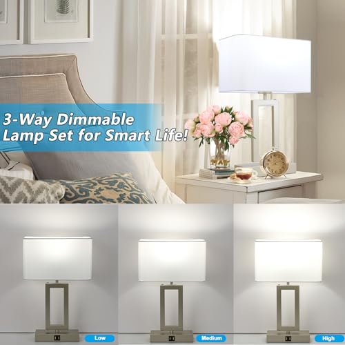 Table Lamp Set of 2 Lamps for Bedroom (2 Count)