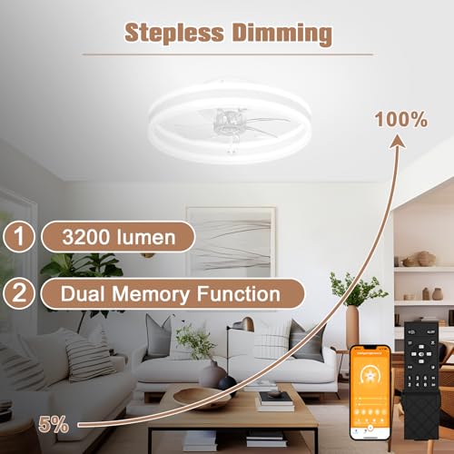 Fandelier Ceiling Fans with Lights and Remote