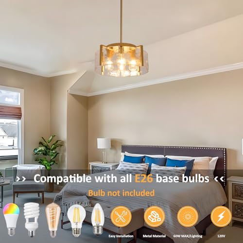 Gold Chandeliers for Dining Room Light Fixture