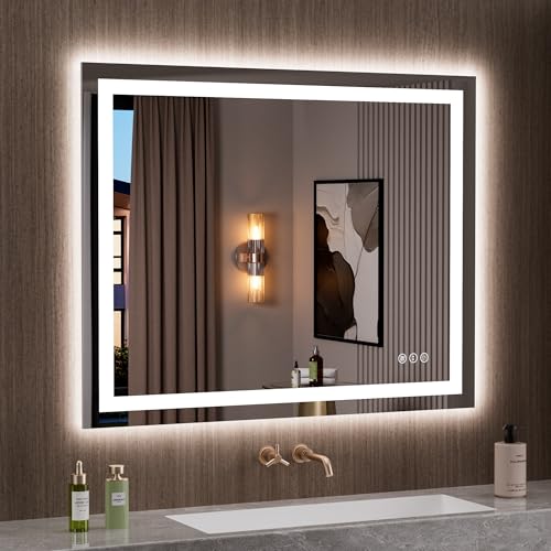 39.4"x31.5" LED Bathroom Mirror with Lights