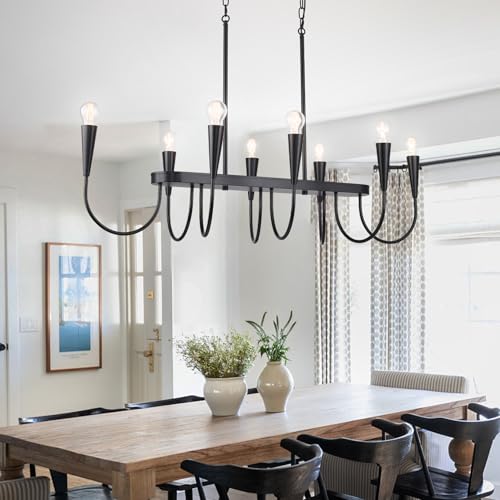 48 Inch Black Industrial Chandelier