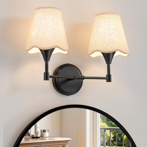 Black Bathroom Vanity Light Fixtures (Matte Black / 2 LIGHT)