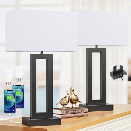 22" Tall Living Room Lamps for Night Stands (2 Count)