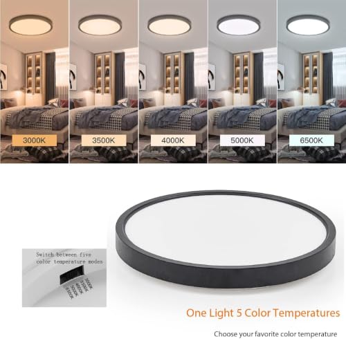 4 Pack 15.8" LED Flush Mount Ceiling Light Fixture (4 Count)