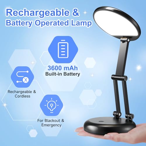 Desk Lamps for Home Office Rechargeable 3600mAh