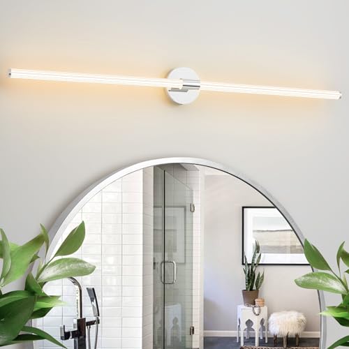 Bathroom Vanity Lights 47" Long LED Vanity Light Bar Chrome
