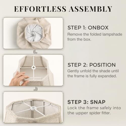 Linen Fabric Lamp Shades Set of 2 (2 Count)