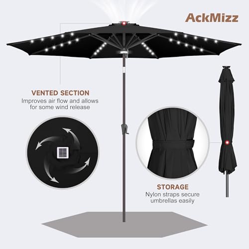 Solar Patio Umbrella with Centre Light