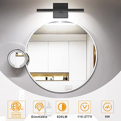15.7 inch Black Bathroom Vanity Light