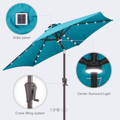 Solar Patio Umbrella with Centre Light