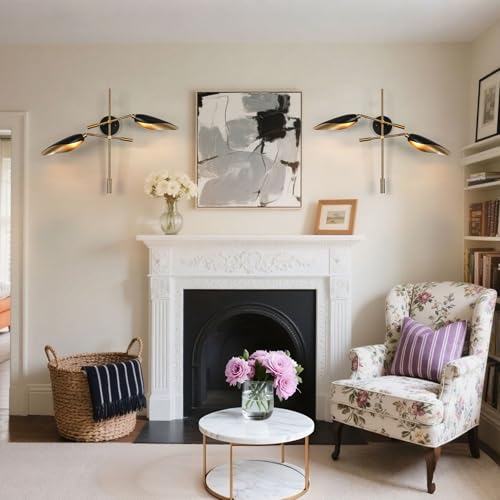 Modern Black and Gold Wall Sconce
