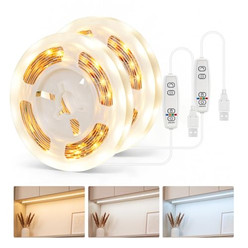 3.3FT Tunable White LED Strip Lights 2Pack (Warm White&Cool White / 3.3 FT 2 Pack)