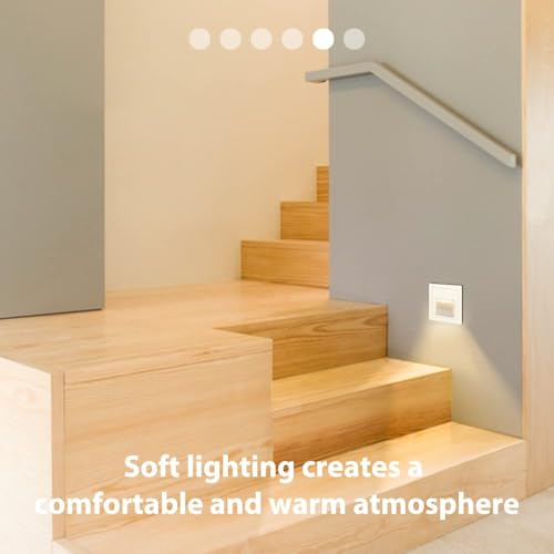 120V Indoor Outdoor Recessed Step Lights for Stair Warm White 8Pack (4 Count)