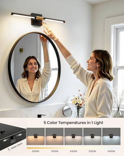 Black Gold Vanity Light for Bathroom