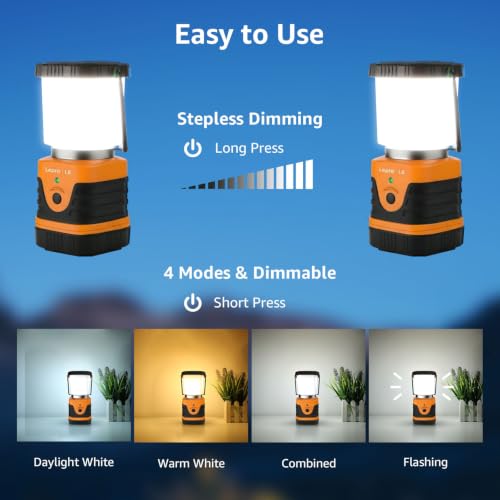 1000LM LED Camping Lantern Rechargeable with 4 Light Modes