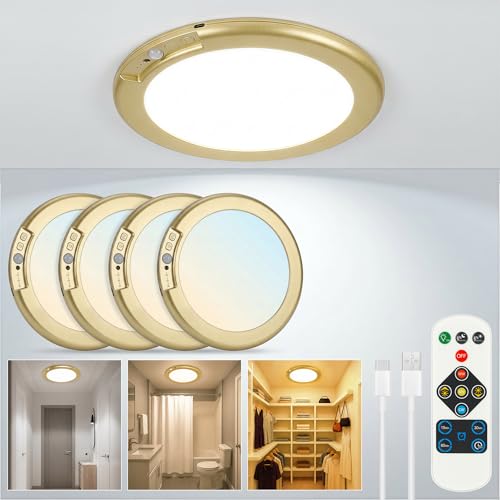 Gold Wireless Rechargeable Ceiling Light