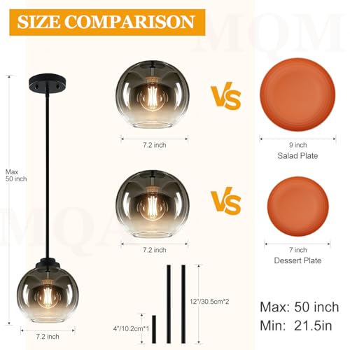 2 Pack Globe Pendant Lights (2 Count)