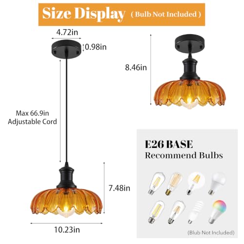 Orange Pendant Light