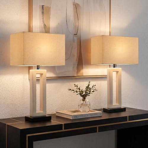 22" Modern Ceramic Table Lamps Set of 2 (2 Count)