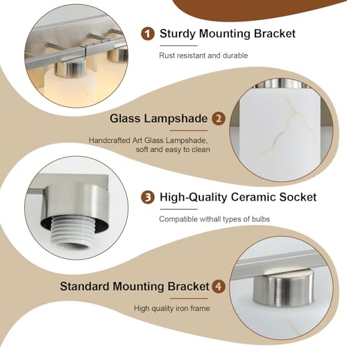 6 Light Bathroom Light Fixtures (6 Count)