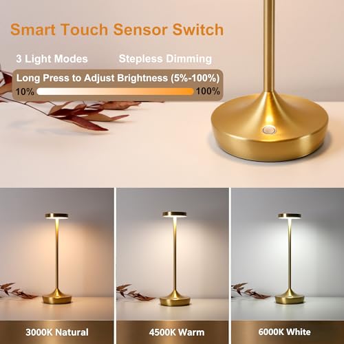 Rechargeable Cordless Table Lamps 6000mAh LED Battery Table Light