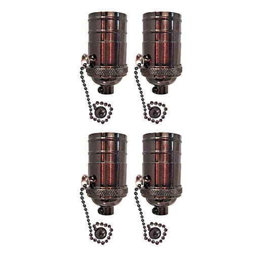 Pull Chain Lamp Socket for Incandescent LED Bulbs (4 Count)