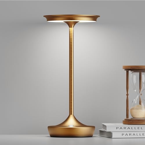 LED Cordless Table Lamp 6000mAh Rechargeable Battery Outdoor Light Bronze