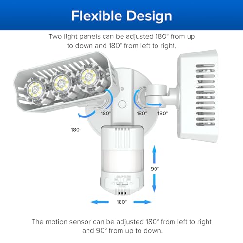 38W 5000LM Motion Sensor Outdoor Lights