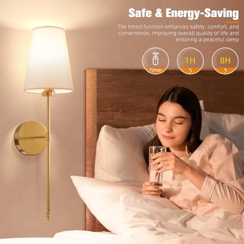 25.4 inch Battery Operated Wall Sconce Set of 2 (2 Count)