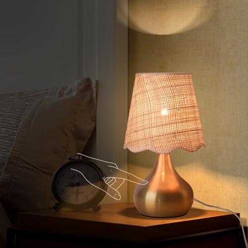 Gold Small Bedside Table Lamp Touche Control 3