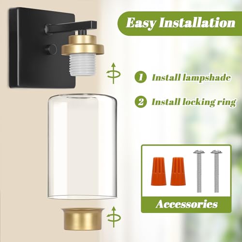 Wall Sconces for Bathroom (2 Count)