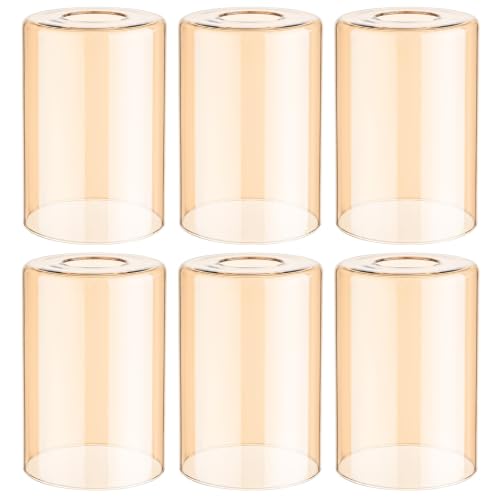 6 Pack Amber Glossy Glass Lamp Shade 1 (6 Count)