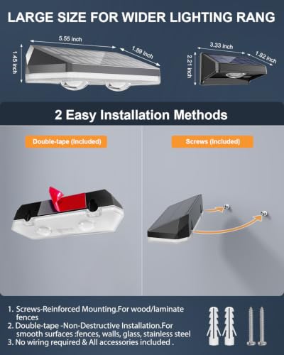 Solar Fence Lights Outdoor