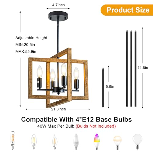4 Light Farmhouse Chandeliers