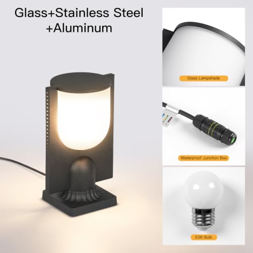Glass Outdoor Post Lights Hard Wired