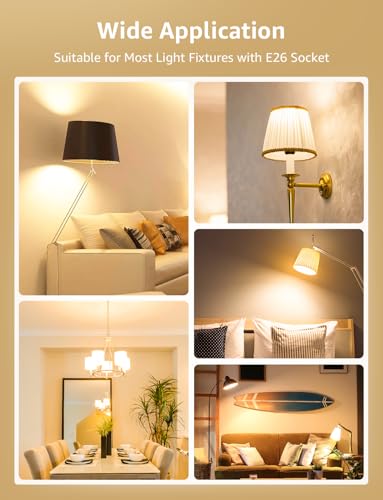 A19 E26 Dimmable LED Light Bulbs 14W 1500 Lumen Soft White 6 Pack (6 Count)