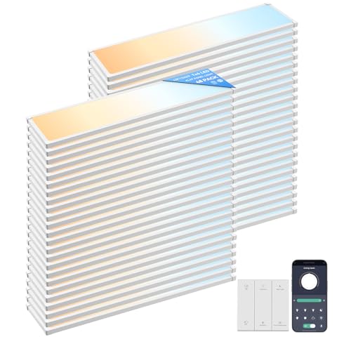 48PCS 1x4 LED Flat Panel Light Surface Mount with Wireless Switch (48 Count)