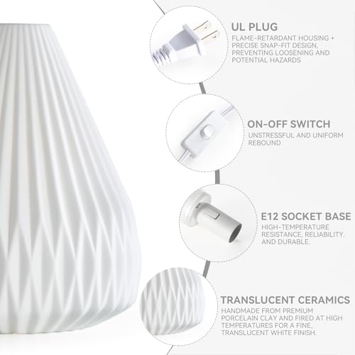 9.1" Decorative Ceramic Table Lamp Living Room