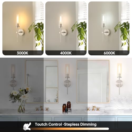 Battery Operated Wall Sconces Set of 2 (2 Count)