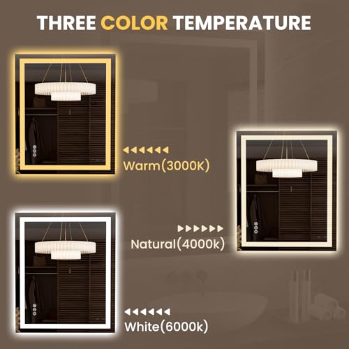 35.4"x29.9" LED Bathroom Mirror with Lights