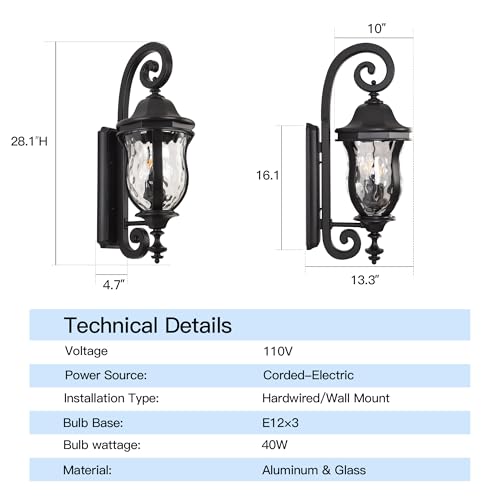 Black Exterior Wall Sconces
