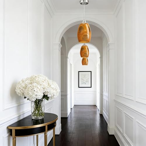 Oval Glass Lamp Shade Cover for Kitchen Pendant Light over Island